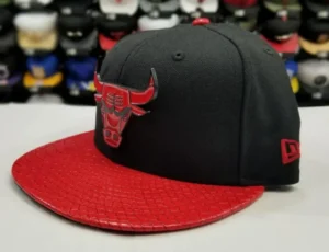 New Era Chicago Bulls fitted hat black, red colorway - New Era Bulls Fitted Drops in Perfect Jordan 13 BRED Colorway