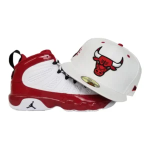 New Era Chicago Bulls fitted hat white, red colorway - New Era Drops Clean Bulls Fitted Perfect for Jordan 9 Gym Red