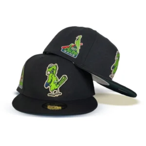 New Era St. Louis Cardinals fitted hat black, green, cardinal colorway - 1957 World Series Fitted: New Era’s Cardinals Tribute in Black and Dark Green