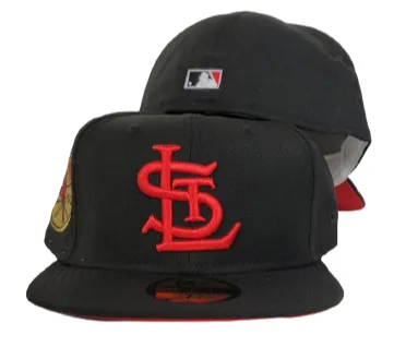 New Era St. Louis Cardinals fitted hat black, red, cardinal colorway - 1942 World Series Fitted: New Era Honors Cardinals Wartime Championship