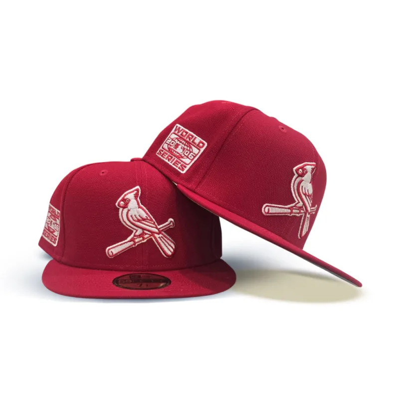 New Era St. Louis Cardinals fitted hat gray, red, cardinal colorway - 2006 World Series Fitted: New Era Drops Cardinals Championship Tribute