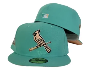 New Era St. Louis Cardinals fitted hat green, cardinal colorway - 2009 All-Star Game Fitted: New Era Drops Mint Green Cardinals Tribute