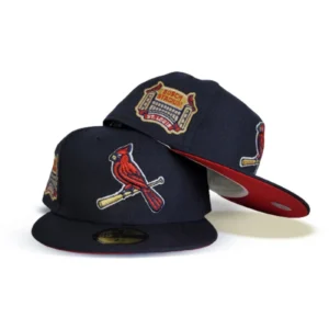 New Era St. Louis Cardinals fitted hat navy, red, blue, cardinal colorway - Cardinals Fans Get Clean Navy Fitted with Busch Stadium Side Patch