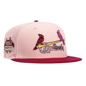 New Era St. Louis Cardinals fitted hat Pink, Cardinal colorway - 2006 World Series Fitted: New Era Drops Cardinals Championship Hat in Valentine’s Pink