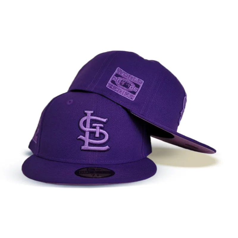 New Era St. Louis Cardinals fitted hat purple, cardinal colorway - 2006 World Series Fitted: New Era’s Purple Cardinals Championship Tribute