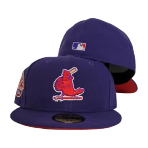 New Era St. Louis Cardinals fitted hat red, purple, cardinal colorway - 1964 World Series Fitted: New Era Drops Cardinals Championship Tribute in Purple
