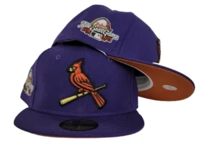 New Era St. Louis Cardinals fitted hat purple, orange, cardinal colorway - 2009 All-Star Game Fitted: New Era’s Purple Cardinals Tribute Celebrates Historic Busch Stadium Showcase