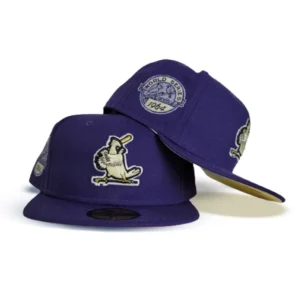 New Era St. Louis Cardinals fitted hat purple, yellow, cardinal colorway - 1964 World Series Fitted: New Era Drops Purple Cardinals Championship Tribute
