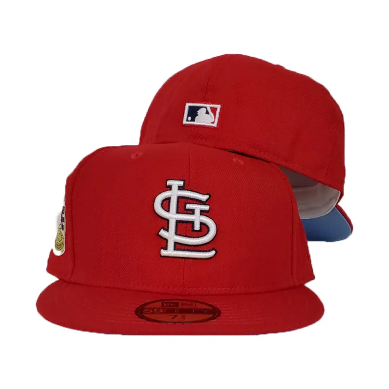 New Era St. Louis Cardinals fitted hat red, blue, cardinal colorway - 1967 World Series Fitted: New Era Drops Cardinals Championship Tribute in Red and Icy Blue
