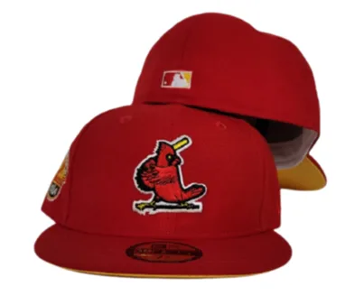 New Era St. Louis Cardinals fitted hat red, yellow, cardinal colorway - 1964 World Series Fitted: New Era Drops Cardinals Championship Tribute in Red and Yellow