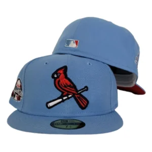 New Era St. Louis Cardinals fitted hat red, blue, cardinal colorway - 2009 All-Star Game Fitted: New Era Drops Sky Blue Cardinals Tribute