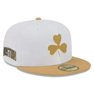 New Era Boston Celtics fitted hat Men's colorway - Celtics Fans Get Clean White/Gold City Edition Fitted for 2025/26