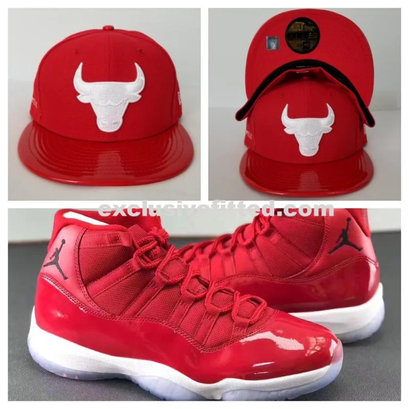 New Era Chicago Bulls fitted hat red colorway - New Era Bulls Fitted Drops in Clean Red Colorway