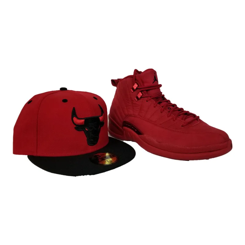 New Era Chicago Bulls fitted hat red colorway - New Era Drops Clean Chicago Bulls Fitted to Match Jordan 12 Red