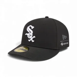 New Era Chicago White Sox fitted hat black, white, gray colorway - Chicago White Sox Get Weather-Ready Fitted with GORE-TEX Technology