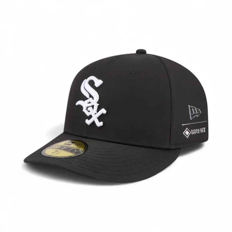 New Era Chicago White Sox fitted hat black, white, gray colorway - Chicago White Sox Get Weather-Ready Fitted with GORE-TEX Technology