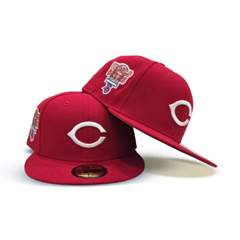 New Era Cincinnati Reds fitted hat gray, red colorway - Big Red Machine Fitted: New Era Drops Cincinnati Reds 1976 World Series Championship Hat