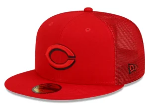 New Era Cincinnati Reds fitted hat gray, red colorway - Cincinnati Reds Fitted Gets Fresh Red Mesh Upgrade