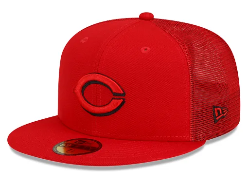 New Era Cincinnati Reds fitted hat gray, red colorway - Cincinnati Reds Fitted Gets Fresh Red Mesh Upgrade