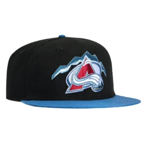 New Era Colorado Avalanche fitted hat Black, Indigo colorway - New Era Drops Clean Colorado Avalanche Fitted with Mountain Design