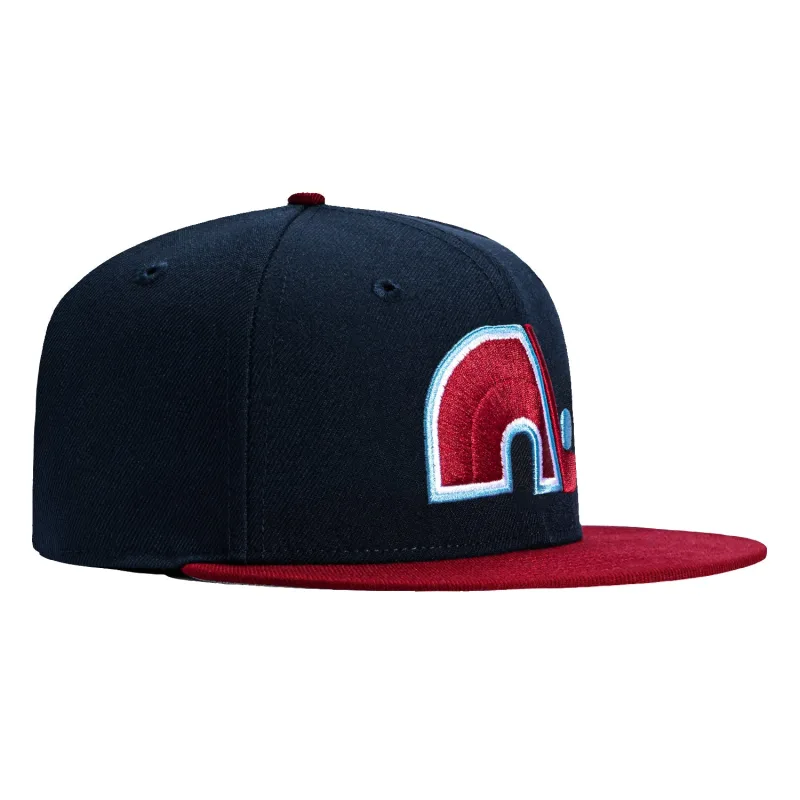 New Era Colorado Avalanche fitted hat Navy, Cardinal colorway - New Era Drops Clean Avalanche Fitted with Nordiques Throwback Vibes