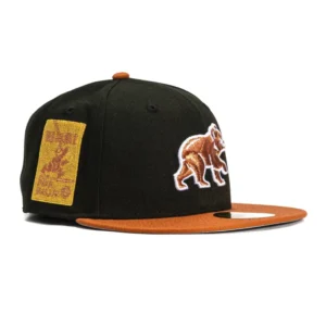 New Era Chicago Cubs fitted hat Black, Brown colorway - Cubs Fitted Alert: New Era Drops Clean Black & Brown 59FIFTY with Foul Ball Patch