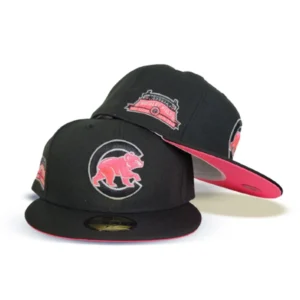 New Era Chicago Cubs fitted hat black, pink colorway - Cubs Fans Get Bold New Fitted with Neon Pink Twist