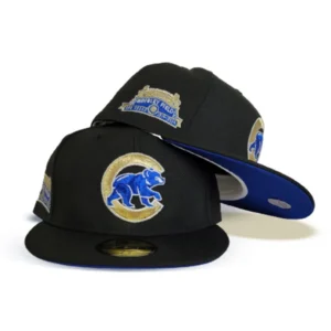New Era Chicago Cubs fitted hat black, blue, royal colorway - Cubs Fans Score Big with This Sharp Black Fitted from New Era