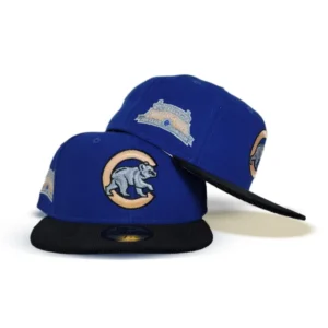 New Era Chicago Cubs fitted hat black, blue colorway - Cubs Fans Get a Sleek Sea Blue Fitted with Wrigley Field Side Patch