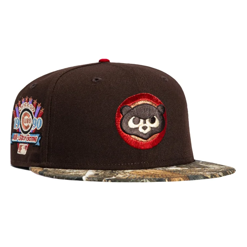 New Era Chicago Cubs fitted hat Brown, Realtree colorway - 1990 All-Star Fitted: New Era Cubs Tribute in Brown Realtree Camo