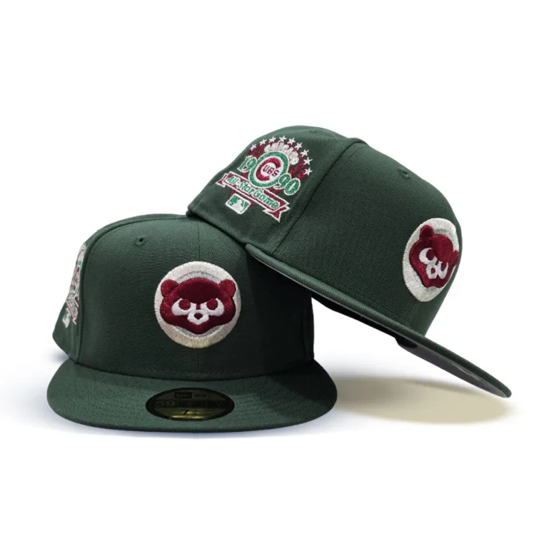 New Era Chicago Cubs fitted hat gray, green colorway - 1990 All-Star Game Fitted: New Era Drops Cubs Tribute in Unique Green Colorway