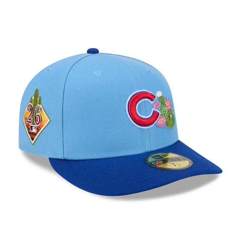 New Era Chicago Cubs fitted hat Light Blue, Royal colorway - Cubs Drop Fresh Spring Training Fitted in Light Blue and Royal