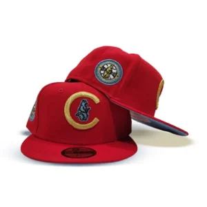 New Era Chicago Cubs fitted hat red, blue colorway - 1908 World Series Fitted: New Era Drops Cubs Championship Tribute in Fire Red and Icy Blue