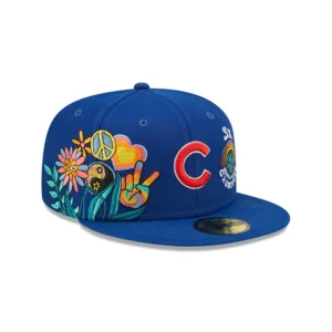 New Era Chicago Cubs fitted hat blue, royal colorway - Chicago Cubs Drop Championship Fitted with Triple World Series Patch