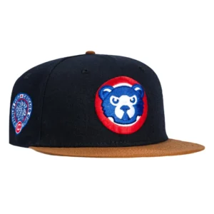 New Era Chicago Cubs fitted hat Navy, Khaki colorway - Hat Club Drops Cubs Fitted with Toasted Peanut Vibes and Wrigley Field Patch