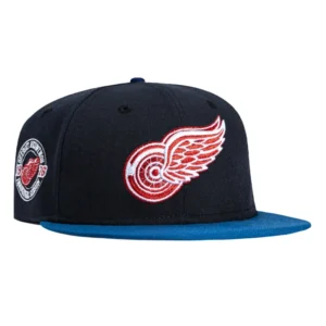 New Era Detroit Red Wings fitted hat Navy, Royal colorway - New Era Drops Clean Detroit Red Wings Fitted with Blue Ice Colorway