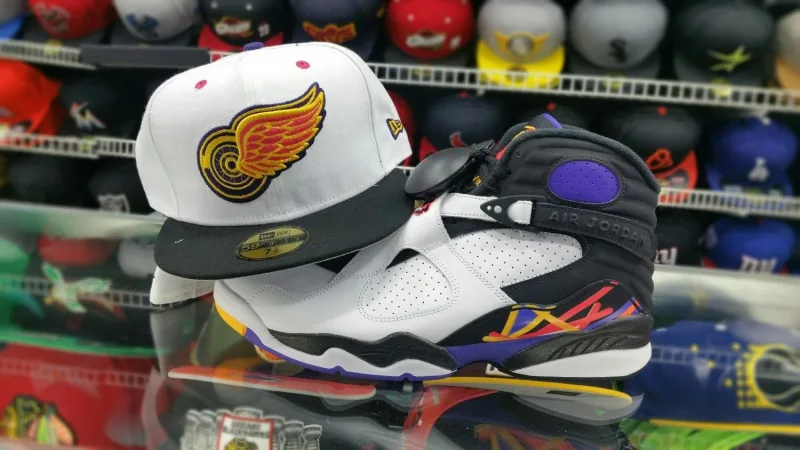 New Era Detroit Red Wings fitted hat red colorway - New Era Drops Clean Red Wings Fitted Perfect for Jordan 8 Collectors