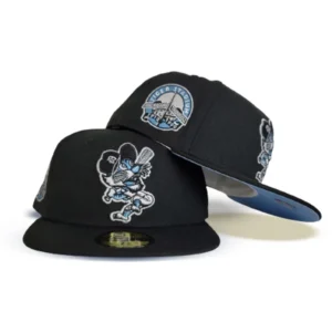 New Era Detroit Tigers fitted hat black, blue colorway - Detroit Tigers Drop Fresh Black Fitted with Icy Blue Bottom at Tiger Stadium