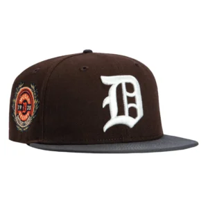 New Era Detroit Tigers fitted hat Brown, Graphite colorway - 1935 World Series Fitted: New Era Drops Detroit Tigers Championship Tribute in Brown & Graphite
