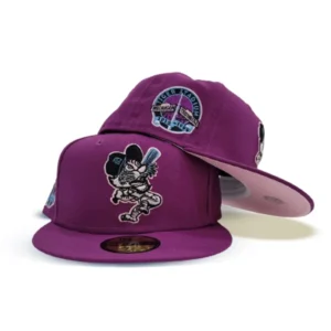 New Era Detroit Tigers fitted hat pink, purple colorway - Detroit Tigers Fitted Gets Royal Treatment with Grape Purple and Pink Bottom