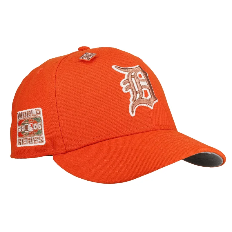 New Era Detroit Tigers fitted hat grey, orange colorway - 2006 World Series Fitted: New Era’s Detroit Tigers Orange Metallic Championship Tribute