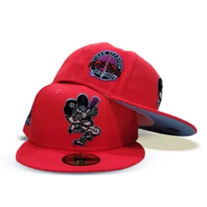 New Era Detroit Tigers fitted hat red, blue, infrared colorway - Detroit Tigers Drop Fire Infrared Fitted with Tiger Stadium Side Patch