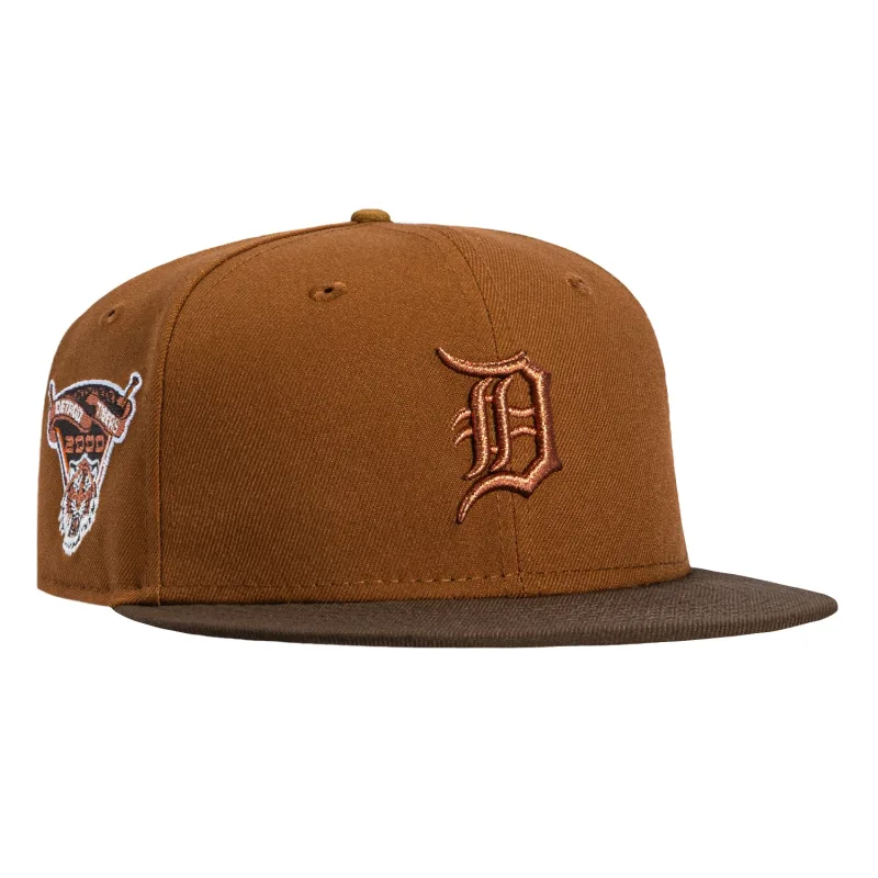 New Era Detroit Tigers fitted hat Khaki, Brown colorway - New Era Drops Vintage Detroit Tigers Fitted with 2000 Inaugural Patch
