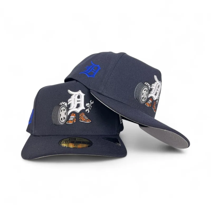 New Era Los Angeles Dodgers fitted hat navy, gray, blue, green, olive colorway - Detroit Tigers Navy Blue Fitted Brings Cartoon Pack Vibes