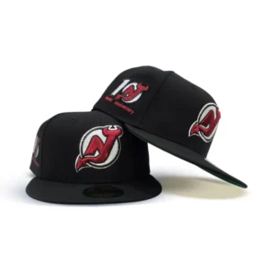 New Era New Jersey Devils fitted hat black, green colorway - Devils Anniversary Fitted: New Era Celebrates New Jersey’s 10th Anniversary Legacy