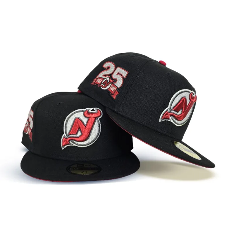 New Era New Jersey Devils fitted hat black, red colorway - Devils 25th Anniversary Fitted: New Era Celebrates a Quarter Century of New Jersey Hockey
