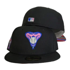 New Era Arizona Diamondbacks fitted hat black colorway - 1998 Inaugural Season Fitted: New Era Drops Glow In The Dark Diamondbacks Throwback