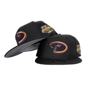 New Era Arizona Diamondbacks fitted hat black, grey colorway - 2001 World Series Fitted: New Era Drops Diamondbacks Championship Tribute