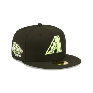 New Era Arizona Diamondbacks fitted hat black, green colorway - 2001 World Series Fitted: New Era’s Diamondbacks Championship Tribute with Neon Green Snakeskin