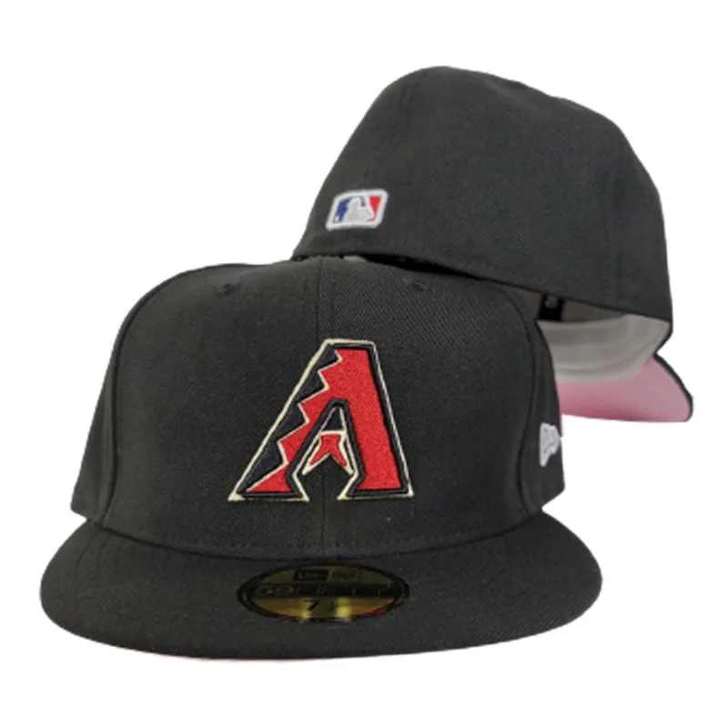 New Era Arizona Diamondbacks fitted hat black, pink colorway - Arizona Diamondbacks Fitted Gets Sweet Pink Undervisor Treatment